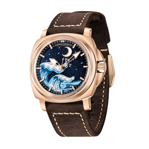Pagani Design Automatic Leather Watch For Men's 43mm