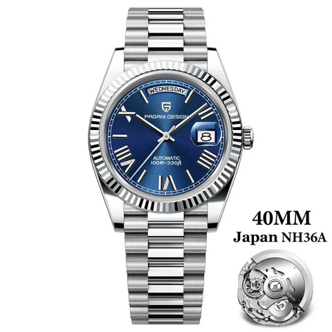 Pagani Design Automatic Watch Roman Dial For Mens 40mm