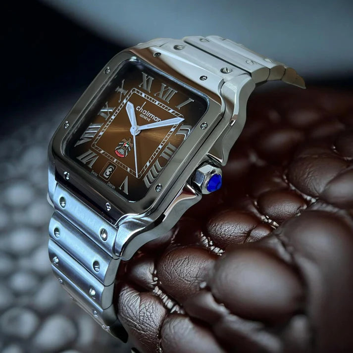 Chairman Geneve Cartier Shape With UAE Logo Watch For Mens - Swiss Design