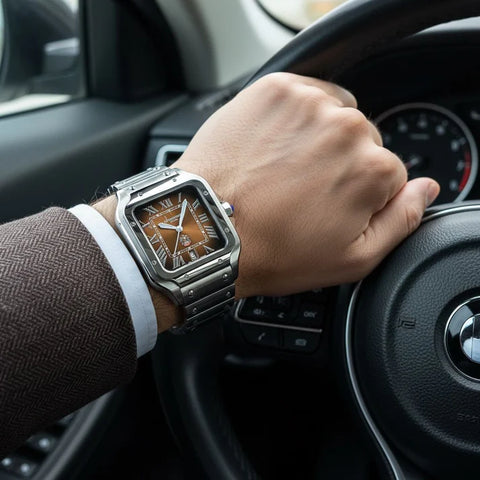 Chairman Geneve Cartier Shape With UAE Logo Watch For Mens - Swiss Design