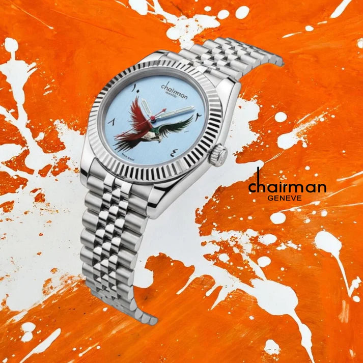 Chairman Geneve UAE Flag Falcon Watch For Men's 40mm - Swiss Design