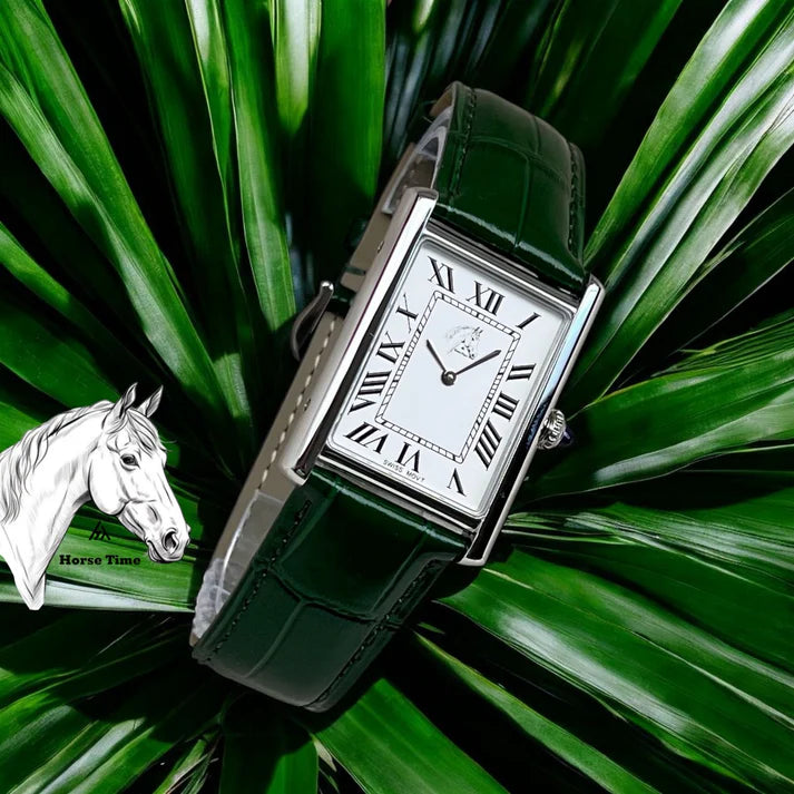 Horse Time Watch Roman White Dial For Mens - Swiss Made