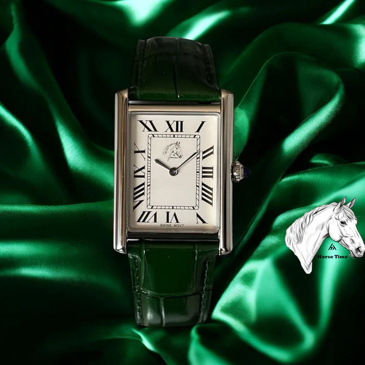 Horse Time Watch Roman White Dial For Mens - Swiss Made