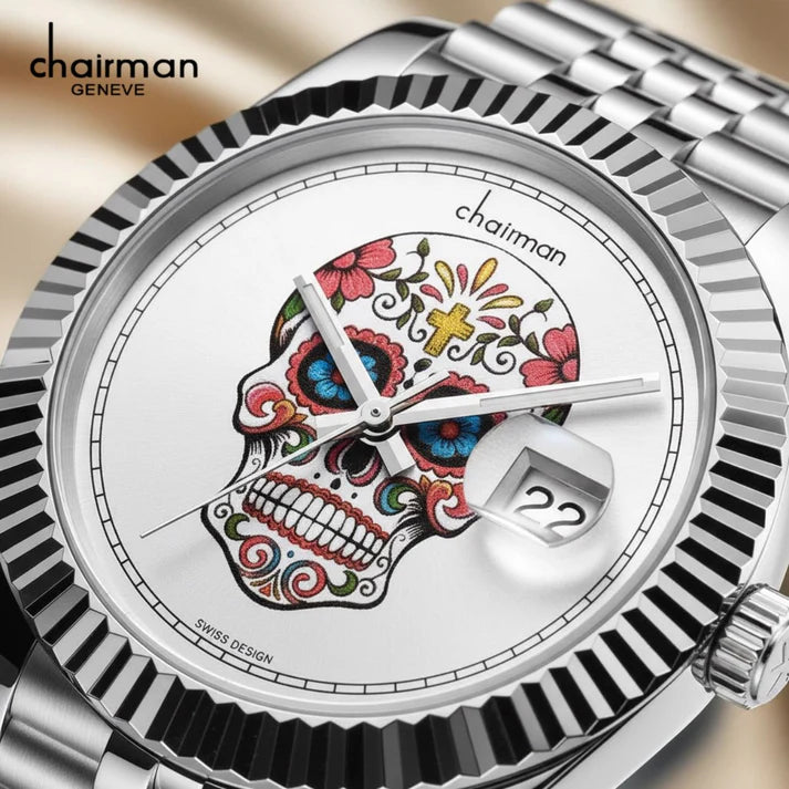 Chairman Geneve Skeleton Watch For Mens 40mm - Swiss Design
