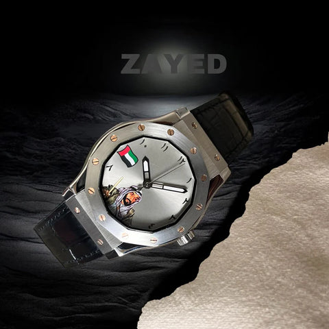 Zayed Arabic Dial Watch UAE Flag Sheikh Zayed Watch For Men