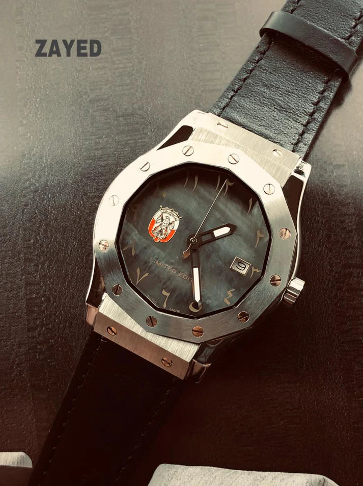 Zayed Arabic Dial With Abu Dhabi Logo Watch For Men