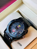 Zayed Leather Watch With Abu Dhabi Logo & UAE Logo For Mens
